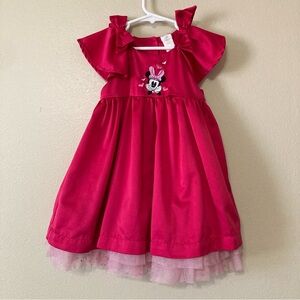cute Minnie Mouse satin toddler dress